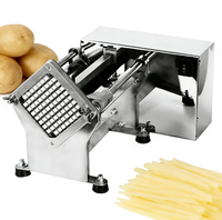 Elektrische gemotoriseerde friet snijmachine 304 roestvrij staal 3 messenset multifunctioneel commercieel gebruik in keuken en restaurant