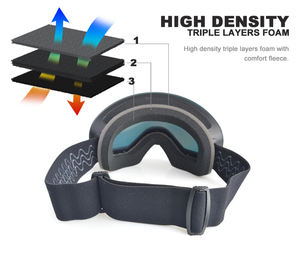 滑雪镜制造商来样定做大筒磁性防雾滑雪板眼镜滑雪镜 - Product Image 5