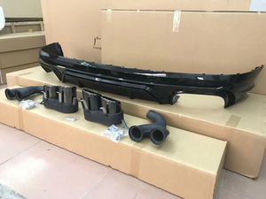 Disponibile negli USA: Kit di Aggiornamento Paraurti per <span class=keywords><strong>Audi</strong></span> <span class=keywords><strong>Q5</strong></span> FY Sline 2019 2020 2021, Stile SQ5, Diffusore Posteriore Nero Lucido con Terminali di Scarico - Product Image 4