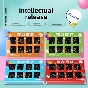 Bán buôn phiên bản mới 8-Piece giáo dục kim loại đồ chơi Set chín liên kết Nhẫn loạt thông minh khóa mở khóa unbuckling năm - Product Image 4