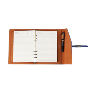 Carnet en cuir bleu avec couverture personnalisée, ensemble cadeau d'affaires, impression sur mesure, fournisseur d'usine, vente en gros - Product Image 5