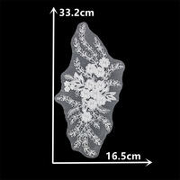 Broderie florale 3D en dentelle, robe vintage, paillettes, perles, appliques, fournitures de bricolage, accessoires, sacs