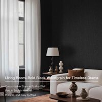 Oron déco noir bois peler et coller papier peint cuisine autocollant mural chambre bureau grain de bois texturé amovible armoire vinyle Wrap