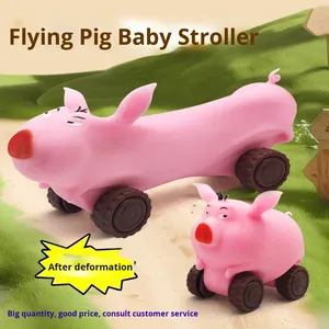 Juguete Antiestrés de Goma con Forma de Cerdo Volador, Muñeco de Juguete Creativo para Aliviar el Estrés, Juguete de Broma para la Oficina, Venta al por Mayor - Product Image 2