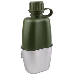 Kit de cantina de 3 piezas con taza y tapa de aluminio para acampar al aire libre, senderismo, mochilismo, supervivencia y viajes. Muestra gratuita. - Product Image 6