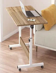 도매 학생 홈 사무실 책상 안전 라운드 코너 리프팅 높이 조절 책상 PP 패널 대담한 강철 다리 테이블