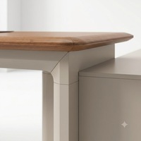 Bureau de direction moderne de luxe en gros avec plateau en bois, armoire latérale design échelle et chaise à dossier haut – Mobilier de bureau commercial