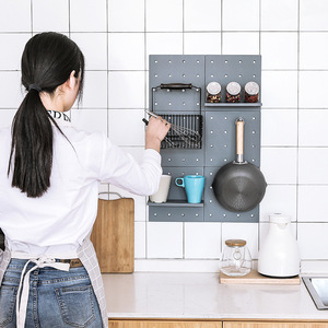 Simple <b>Plastic</b> Pegboard Set 50X30CM Wall Mounted Durable Bathroom <b>Shelves</b> - Product Image 3