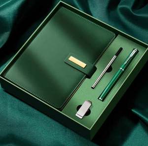 Custom Logo Luxury Business Gift <b>Set</b>-Promotional Silk Screen Printed Exquisite Paper <b>Notebook</b> and Pen for Corporate Companies - Product Image 1