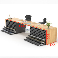 Bureau de bureau en bois personnalisable en gros avec tiroirs en marbre pour les présentoirs de magasins de matériaux de construction