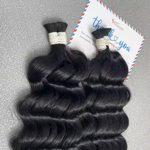 Producto de la mejor elección: Extensiones de Cabello humano a granel de onda profunda 100% extensiones de cabello humano vietnamita sin enredos, sin caída - Product Image 2
