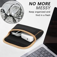 SMETA Usine Personnalisé Mini Néoprène Poche Cas pour Chargeur de Téléphone Airpods Câbles Écouteurs MagSafe Puissance Adaptateur Clés Porte-clés