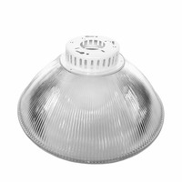 90 120 degrés LED haute baie pc abat-jour 19 pouces led diffuseur de lumière avec couvercle inférieur pour 100w industriel usine lumière