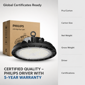 Lámpara LED <span class=keywords><strong>High</strong></span> <span class=keywords><strong>Bay</strong></span> IP65 IK10 de 100-200W, Impermeable, para Techo de Fábrica o Almacén, con Certificación CE y RoHS - Product Image 6