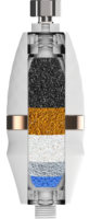 Filtre de douche anti-calcaire et purificateur d'eau pour l'élimination du chlore résiduel, avec rappel annuel pour usage domestique en salle de bain