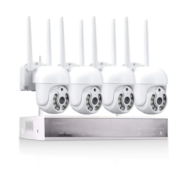4CH WIFI KIT Eseecloud 3MP Home Security Camera System H.265 CCTV Wireless PTZ NVR Kit