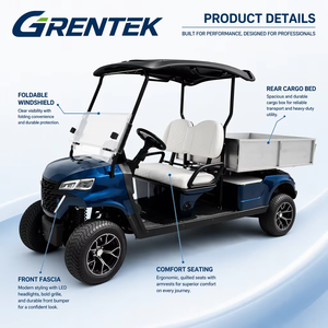 Voiturette de golf électrique pure GRENTEK 2 places à rayon de braquage flexible pour chemins non publics - Modèle Golf Manor - Product Image 3