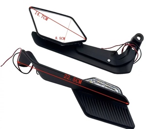 Aile de protection universelle <span class=keywords><strong>pliable</strong></span> avec lampe, multi-angle large, directionnelle, etc. Rétroviseur de <span class=keywords><strong>moto</strong></span> à LED - Product Image 1