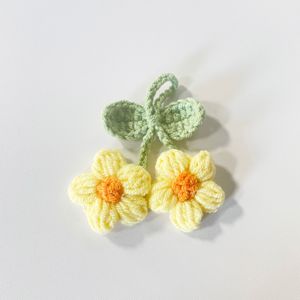 Porte-clés en tricot décoratifs faits main, fleurs au crochet, vente en gros, breloques DIY pour costumes - Product Image 6