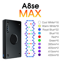 A8SE II Max Blue 240W Acuario de espectro completo Luz LED Plástico duradero Aplicación WiFi Programable para caja rectangular de coral de agua salada