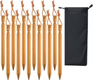 Piquets de tente en aluminium NBT 7 pouces, ultralégers, avec <span class=keywords><strong>corde</strong></span> réfléchissante, pour le camping, la randonnée et le trekking - Product Image 4