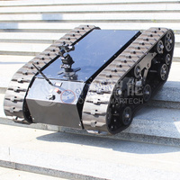 Châssis de robot intelligent IP67 en acier au carbone avec chenilles en caoutchouc, plateforme mobile UGV, capacité de charge de 75 kg, moteur 48V DC, Guoxing