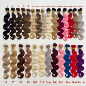 Extensions de cheveux brésiliens colorés 100 % Remy, alignées aux cuticules, naturelles et vierges, en gros FH - Product Image 4