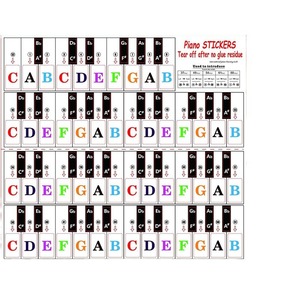 Keyboard Piano <b>Key</b> Sticker Transparent Note <b>Labels</b> For Learning Music 886154 - Product Image 2