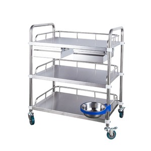 Stainless Steel Hospital Trolley With <b>Drawers</b> And Tray For Medical Use In Clinic Or Surgery Room - Product Image 5