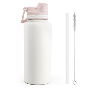 Custom logo Tumbler 24 oz 24oz 32oz BPA-Free Travel Sports Double Wall Vacuum Insulated Stainless Steel Water <b>Bottle</b> with <b>Straw</b> - Product Image 1