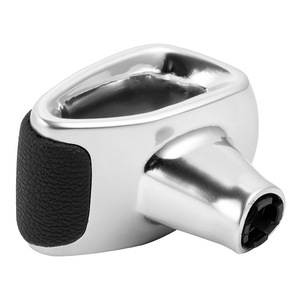 Poignée de levier de vitesse en cuir Brabus, noir et blanc, ergonomique, pour Mercedes-Benz - Product Image 4
