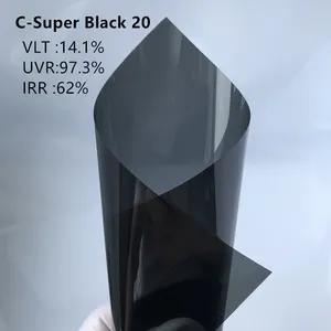 Nasido C süper siyah 20% VLT ucuz 2ply PET karbon pencere tonu filmi cilt araba bakımı çıkartmalar iyi yalıtım güneş film