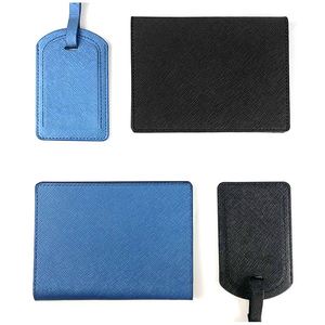 Funda de Pasaporte de Cuero con Logotipo Personalizado, Cubierta de Pasaporte de PU y Etiqueta de Equipaje, Porta Pasaportes con Etiqueta de Equipaje - Product Image 3