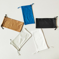 Étuis écologiques personnalisés pour lunettes de soleil, sacs à cordon en microfibre pour écouteurs, sacs à lunettes portables et élégants avec logo