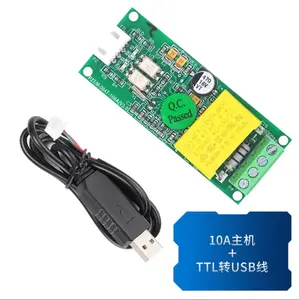 PZEM-004T 3.0 220 볼트 10 앰프 AC 통신 박스 전력 와트 미터 PF 주파수 Kwh 전류 전압계 Modbus-RTU + TTL to USB