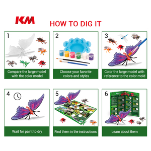 Juguetes <span class=keywords><strong>de</strong></span> Dibujo, Moldes <span class=keywords><strong>de</strong></span> Pintura <span class=keywords><strong>de</strong></span> Insectos Variados <span class=keywords><strong>de</strong></span> la Naturaleza, Juego <span class=keywords><strong>de</strong></span> 12 Colores y Paleta, Juguete <span class=keywords><strong>de</strong></span> Insectos con Mariquita, Mariposa y Mantis - Product Image 2
