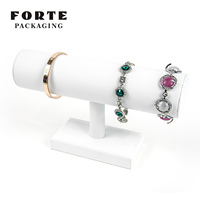 FORTE personnalisé microfibre cuir bijoux présentoir blanc bijoux affichage table anneau collier bijoux affichage accessoires