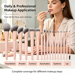 Set di 12 Pennelli da Trucco Vegani Professionali in Fibra Sintetica Morbida con Logo Personalizzato OEM ODM Etichetta Privata - Product Image 6