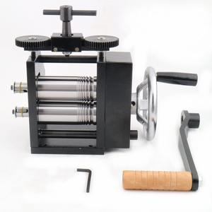 Laminoir à Manivelle Double Usage pour Or et Argent, Machine de Laminage Manuelle pour Fil et Feuille de Bijoux, Presse à Mouler pour Bracelets - Product Image 2