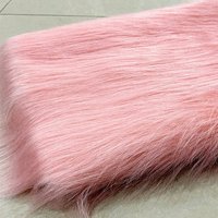 Tissu en fausse fourrure de renard à poils longs et colorés, matériau en fausse fourrure arc-en-ciel pour costumes de cosplay, jouets, oreillers et décorations