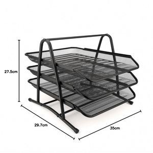Metal <b>Desk</b> Organizer Office <b>Desk</b> <b>Set</b> 5 Desktop Accessories Includes File Paper Tray Mail Letter Organizer Pen Cup - Product Image 4
