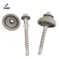 Vis de fixation pour toitures en polycarbonate # Vis autoperceuses à revêtement Ruspert pour fixation métallique 12x2 pouces