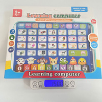 Tablet mainan pembelajaran bayi edukasi Laptop untuk anak-anak, lucu Sains Prancis Arab dengan mesin pendidikan dini bahasa Inggris