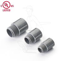 Adaptador Macho de PVC Eléctrico con Conector de Plástico Estándar, Marca PST, PTA-075*, Gris, para Conexión de Tuberías de PVC