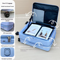 Juego de Maletas de Cabina ABS para Viajes de Negocios, Precio de Fábrica, Moderno, Lujoso, Duradero, Gran Capacidad, Apertura Lateral, 4 Ruedas, Anti-Robo, PC