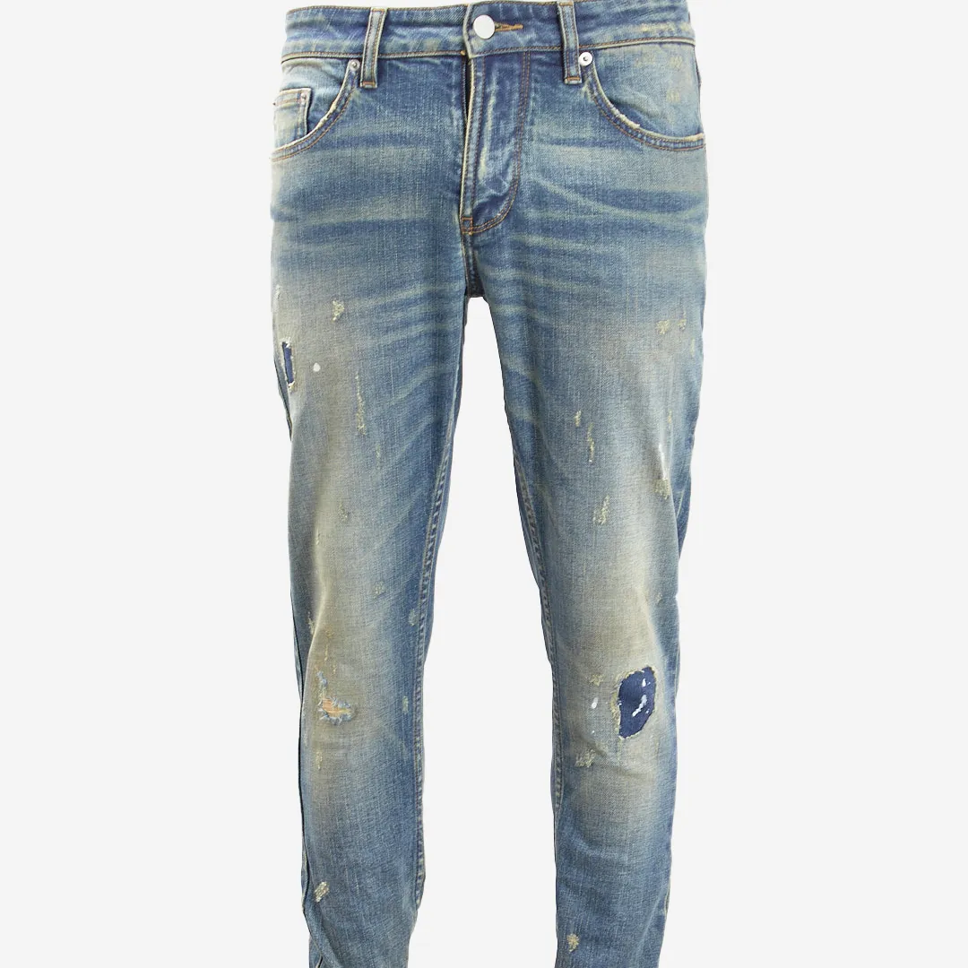 SUNHOUSE 2023 Venda Quente Bordar Homens Jeans Calças de Algodão Multi-cor Patch Jeans Dos homens de pernas estreitas Deni Jeans Homens Streetwear