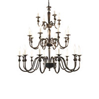 Lustre en cristal et laiton forgé américain, noir/doré, style rétro luxueux, pour salon, hôtel, lustres artisanaux