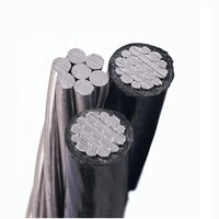 0.6/1kv XLPE isolé ABC conducteur en aluminium faisceau aérien câble électrique avec ACSR AAC AAAC fil nu