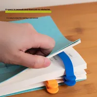 Marque-page vierge en silicone simple pour livres, support de page mémoire, outil de lecture avec suivi automatique et enregistrement automatique des pages