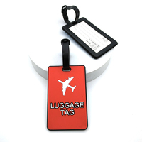 Étiquette de bagage personnalisée en PVC souple avec logo sur mesure, étiquettes de voyage créatives et mignonnes en silicone, personnalisables